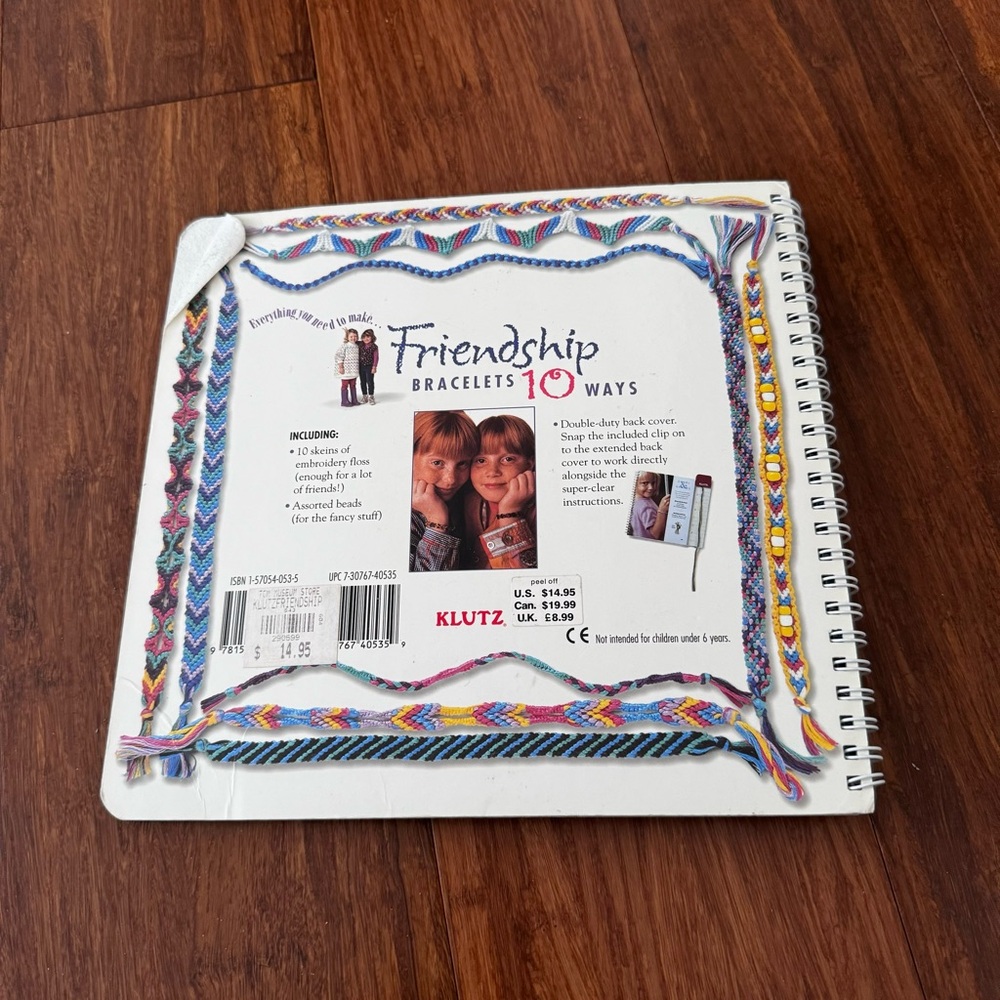Retro Friendship Bracelet DIY Kit Y2K Craft Guide Book Colorful Woven Thread Set - Picture 5 of 5